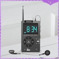 [lszdy] AM/FM Radio Handheld Radio Small Radio Personal Radio for Walking Gray