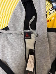 Le Coq Sportif 灰色連帽拉鏈衛衣原价$699