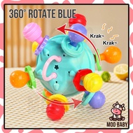 Moo Baby Rotate Manhattan Ball Sensory Ball for Baby and Toys Teether Ball Mainan Baby 5 Bulan Boy T