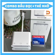 Combo CF, SD, TF card reader + 128MB CF memory card (TypeC)