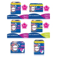 32cm/28cm/24cm Kotex Soft & Smooth Overnight Wing/32cm 14pads Non Wing