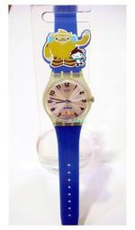 SWATCH (奧運紀念)瑞士錶* 清晰數字錶盤設計*幸運猴圖紋*收藏品出清