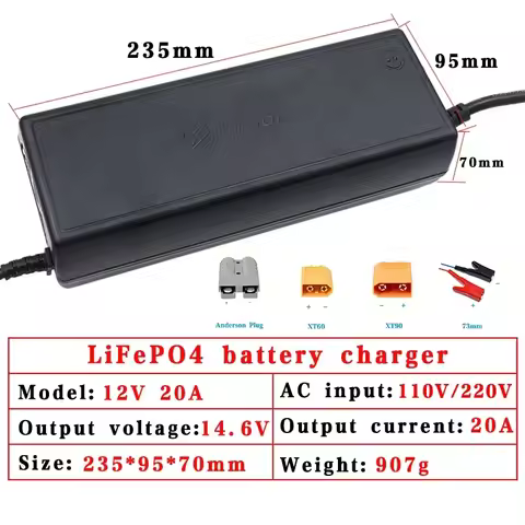 12.8V 14.6V 10A 20A 29.2V 5A 29.4V 5A Charger 4S 8S eries LiFePO4 Battery 12V 12.8V 24V 25.2V 5A 10A