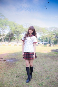 台中清水高中女生夏季制服一套加一件制服裙