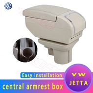 VW JETTA central armrest box Jetta USB charging double-layer storage central armrest box cup holder