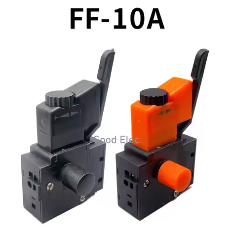 1PCS FA2-6/1BEK Orange+Black 6A 250V 5E4 Lock on Power Tool Electric Drill Speed Control Trigger But