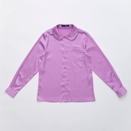 彼得潘領緞面襯衫