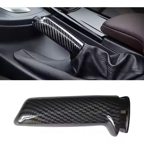 Carbon Fiber Pattern Car Front Handbrake Handle Grips Cover For BMW 1 2 3 4 5 6 7 Series E90 E92 E60