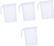 MAGICLULU 8 Pcs Cold Water Jug Water Pitcher Drink Pitcher for Parties Pitcher with Lid Mini Fridge Freezer Pitchers for Cold Drinks Mini Pitcher Plastic Beverage Pitchers Pp White