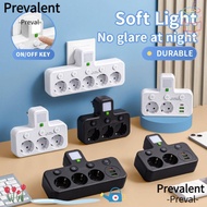 PREVALENT EU Plug Outlet, Wall Mounted Type-C Ports Wall Power Socket, Durable Universal 2/ 3 / 4 Pl