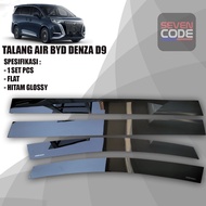 BYD DENZA D9 BLACK FLAT SIDE VISOR BYD DENZA D9 FLAT RAIN GUTTER BYD DENZA D9 BLACK FLAT