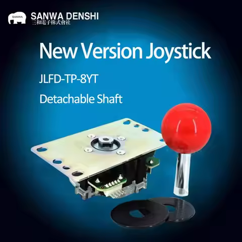 Original Japan SANWA joystick, JLFD-TP-8YT, Detachable shaft, Arcade fighting game, console, PS4, 5P