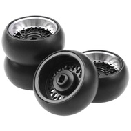 4Pack Vgoohobby 1/28 Drift Car Tires Plastic Tyres w/Metal Wheel Rims Compatible with Wltoys K969 K9