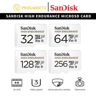 SanDisk High Endurance Class 10 U3 V30 microSD Card (32GB/64GB/128GB/256GB)