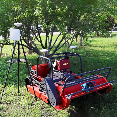 Customized Crawler agricultural remote control lawn mower, garden farm robot lawn mower