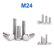 304 Stainless Steel External Hexagon Screw Extended Full Thread Screw M22/M24 [BY-G]