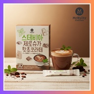 McnultyStevia Zero Sugar Hot Choco Latte 10/30Sticks, Sugar 0g, Korea Hot choco Latte(15gx30sticks)