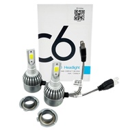 2PCS C6 MENTOL LAMPU DEPAN HEADLIGHT BULB HID BRIGHT COOL WHITE LIGHT BULB C6 H7