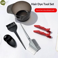 <L&N> 7Pcs Hairdressing Brushes Bowlb Clips Salon Hair Color Dye Tint Tool Set Hair Coloring Bleachi