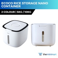 ECOCO Rice Storage Nano Container [ Kitchen Anti Bug Sealed Bucket Grain Food Box ]