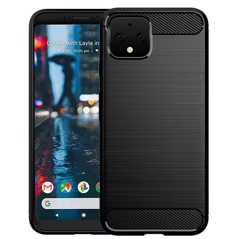 Brushed Texture Case For Google Pixel 4 Silicone Cases for pixel 4 google Luxury Carbon Fiber Soft T