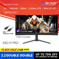 PRISM+ 34G1X PRO | 34" QD-OLED 240Hz 0.03ms GTG UWQHD Curve Gaming Monitor [3440 x 1440]