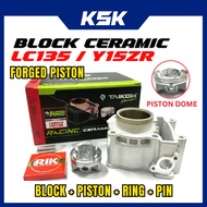 BLOCK CERAMIC LC135 LCV8 Y15 Y15ZR FORGED PISTON TAIKOM RACING CYLINDER BLOK LC 57MM 60MM 62MM 63MM