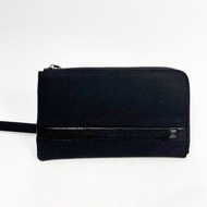 法國 S.T. DUPONT 黑色皮革 長型 銀包