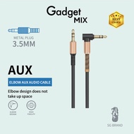 Gadget MIX DIGINUT - DA-12 3.5mm Stereo Elbow AUX Audio Cable Black
