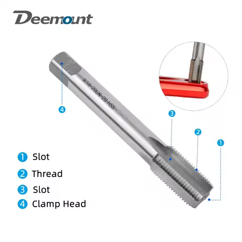 Deemount Crank Pedal 9/16-20 l Tapping Rod HSS Rod Left Right Hand Threading MTB Road Crankset Drill
