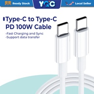 Type C To Type C Charing Data Transfer 100w PD Charging Cable 1Meter 2 Meter 3Meter