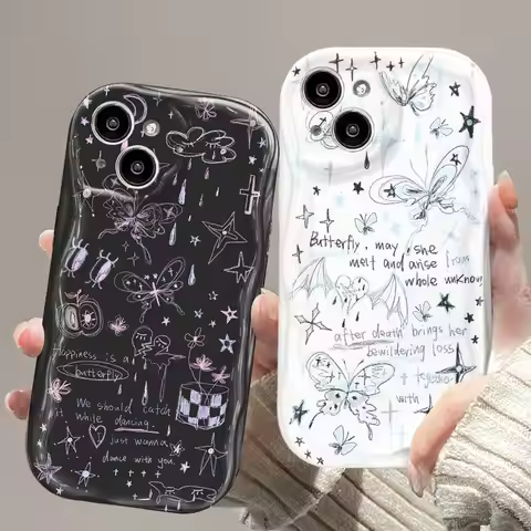 Pink Butterfly Phone Case For VIVO Y15S Y15A Y11 Y17S Y02S V27E V25E V25 V27 V23 V15 V20 V21E V23E 4