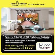 SMART Home Theater: Formovie THEATER + 100" ALR Screen + Slider Tray