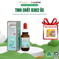 TPBVSK Vitatree Kids Vitamin D3 & K2 Liquid 20ml - Tinh Chất D3K2 Hỗ Trợ Hấp Thu Canxi Cho Trẻ