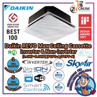 Daikin 2.0HP-5.0HP R32 REVO Max Surround Non-Inverter & Inverter Cassette Aircond FCFG & FCFV Series