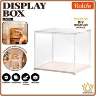 Robotime Rolife 3D DIY Miniature House Kit Arcylic Stackable Transparent Dustproof Display Box DF03L