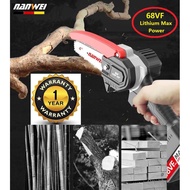 🛠Nanwei Mini Chainsaw Gegaji Elektrik 4 Inch Cordless Electric Portable Gegaji Pokok Ranting Rechargeable Li-ion Battery