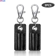 【Shvik】2Pcs Portable Pen Holder Leather Lanyard Pen Holder Anti-lost Pen Holder Protector For Neck L