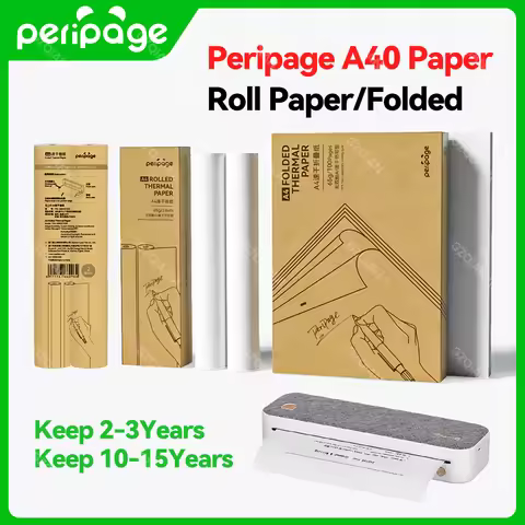 Thermal Paper A4 210X30mm /210X297mm for PeriPage A40 Official Fax Machine Papers 10-15 Years or 2-3