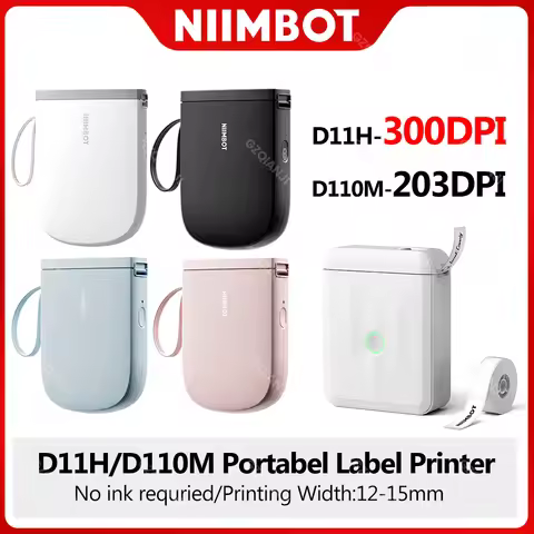 300dpi Niimbot D11 Mini Portable Thermal Printer Thermal Adhesive Label Maker 203pdi D110M Printer F