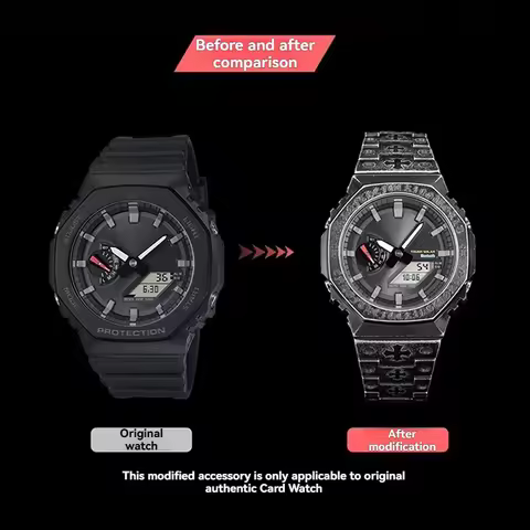 GA2100 Modified Stainless Steel strap case set For Casio G-SHOCK GA-2110 GA-2100 GA-B2100 Metal set 
