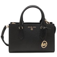 【W小舖】MICHAEL KORS MK 黑色 荔枝紋真皮革 三層兩用包 手提包 肩背包 斜背包~M07217