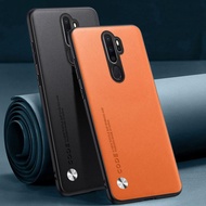 Luxury PU leather case for Oppo A9 2020 back cover matte silicone shockproof protection phone case f