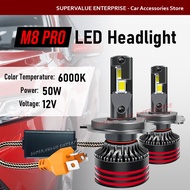 M8 LED Headlight Bulb 50W Led Canbus 6000K Led Bulb H4 H1 H7 9005 H3 H11 super bright