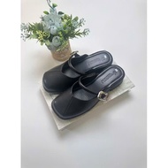 Dép Sục Nữ Bệt Sục Nữ Mũi Vuông Đính Quai Ngang Trang Trí Khuy Vuông Phong Cách Hàn Quốc hàng xưởng