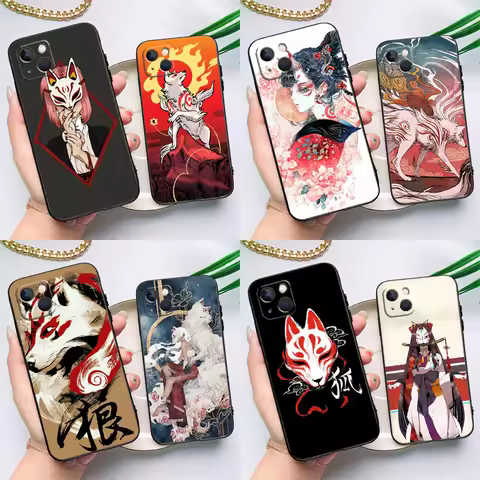 Japanese Style Anime Fox Case For Huawei Nova Y91 Y61 Y60 Y70 Y72 Y73 Y90 12i 11i 3i 7i 8i 9 10 SE P