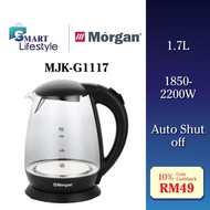 Morgan 2200W Glass Jug Kettle with High Quality Glass Body (1.7L) MJK-G1117