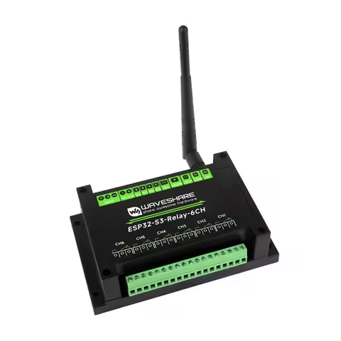 BVBV Waveshare Industrial Grade ESP32-S3 6CH WiFi Relay Module Supports WiFi/Bluetooth/RS485/Pico In