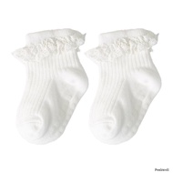 Peak Baby Lace Socks Solid Color Ruffled Ankle Socks Soft Breathable Ruffled Socks