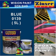 0139 BLUE ( 5L ) 5 Liter ZINXER EPOXY PAINT Two Pack Epoxy Floor Paint - 4 Liter + 1 Liter